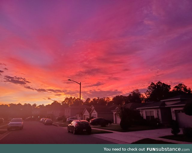 The sunset in Florida, storms always make it colorful