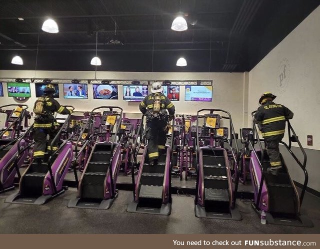 A volunteer fire crew honoring their brothers and sisters who were lost on 9/11 with