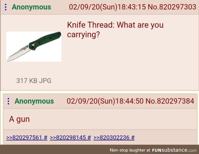 The knife thread