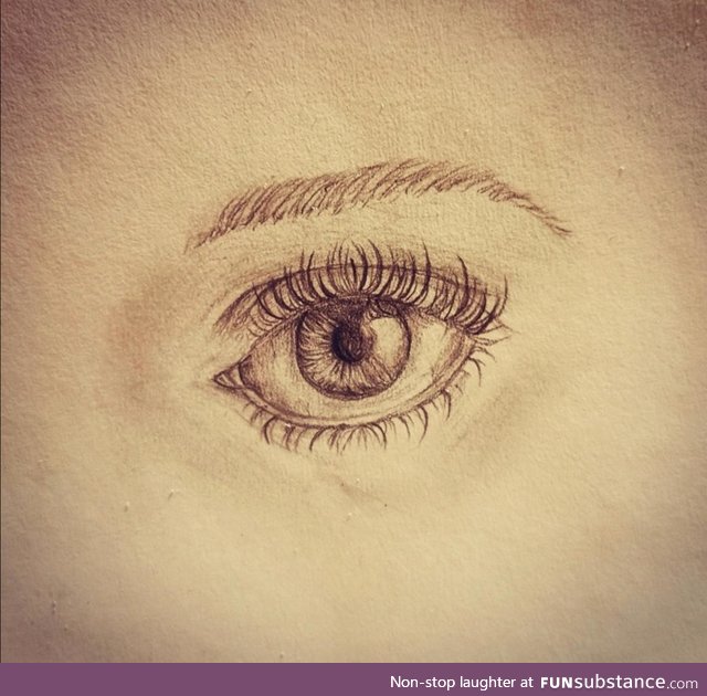 Really proud of the eye that I drew.. I am self taught and draw in my spare time!