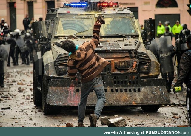 Clashes continues between the police and protesters in various parts of Ecuador due to