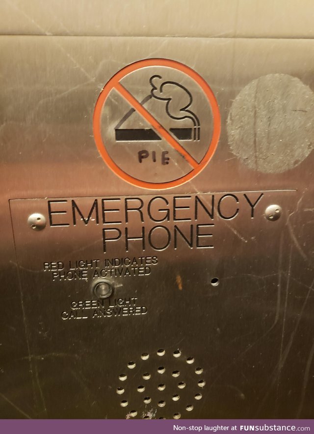 No pie allowed