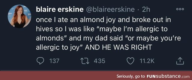 Joy is a histamine