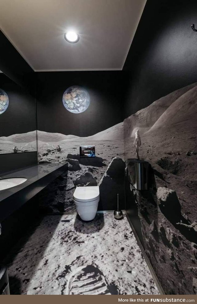 A washroom in the moon