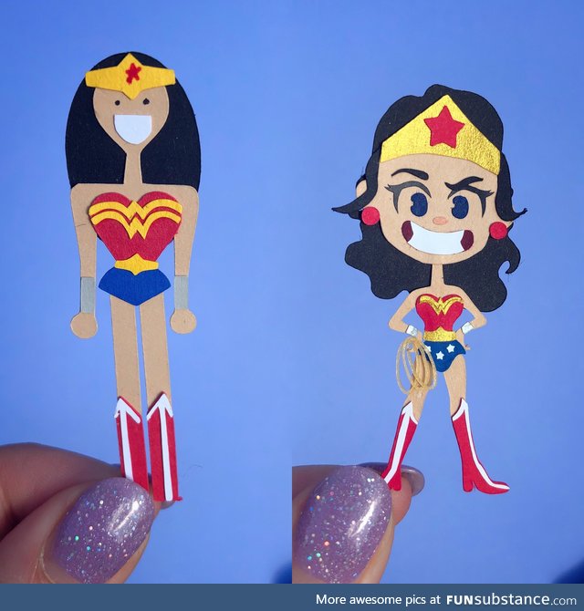 Wonder Woman was the first paper piece I ever made back in 2012. It was about time I made