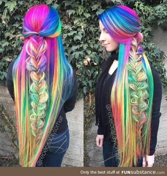 Quarantine rainbow hair