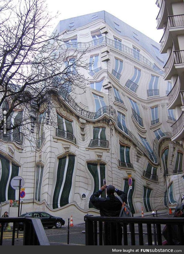 Hausmannian building on georges v ave. In paris