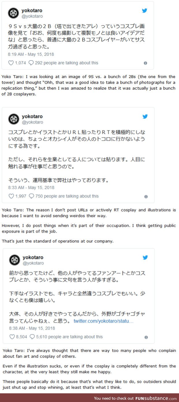 Yoko Taro has spoken