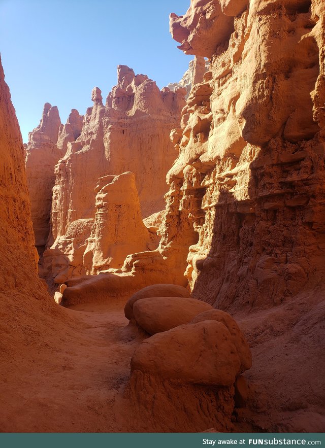 Hoodoos in Goblin Valley National Park... First time doing LSD and took this pic