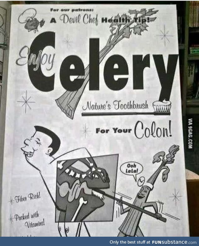 Enjoy Celery, natures toothbrush apparently!