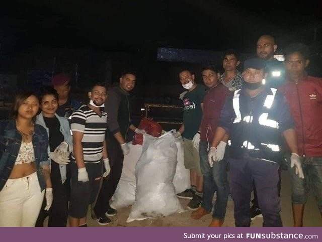 Trash collection started at midnight in Kathmandu for world environment day