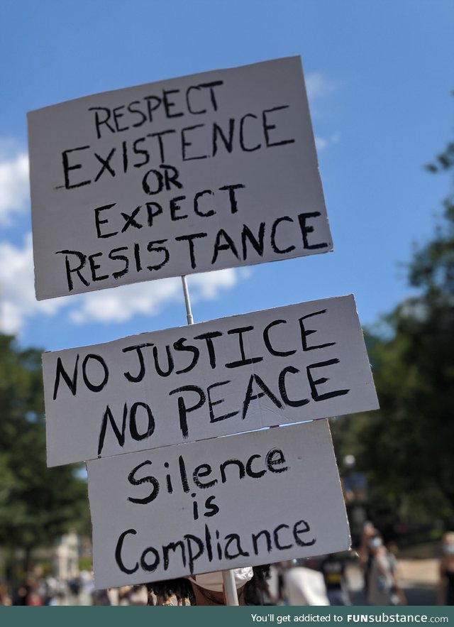 A sign from the protest in Tallahassee, FL