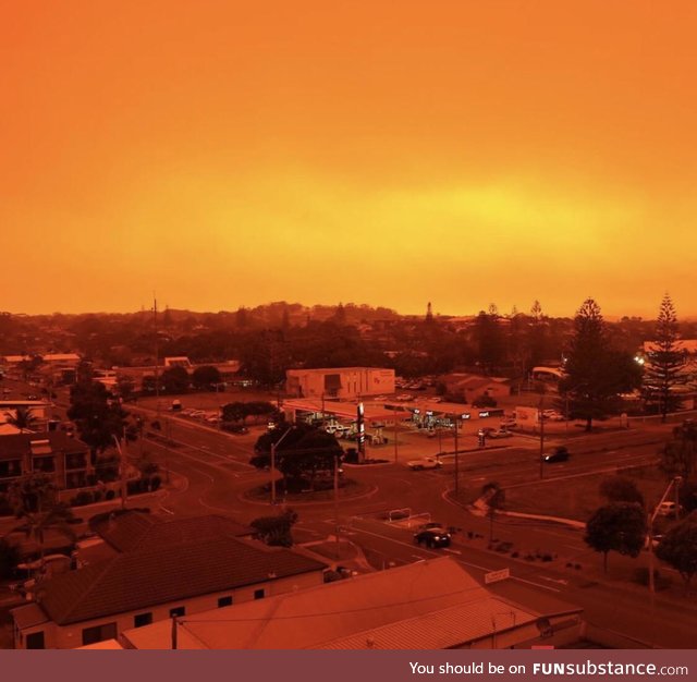 Port Macquarie, NSW during a bushfire