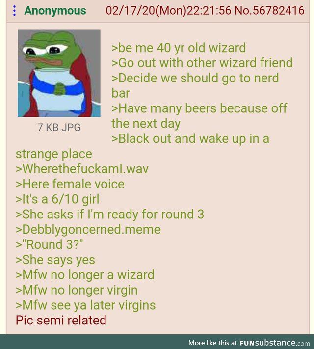 Anon flexes his chad skills