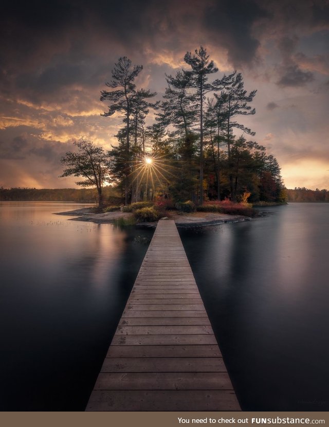 Sunset from Hardy Lake, Ontario [oc]