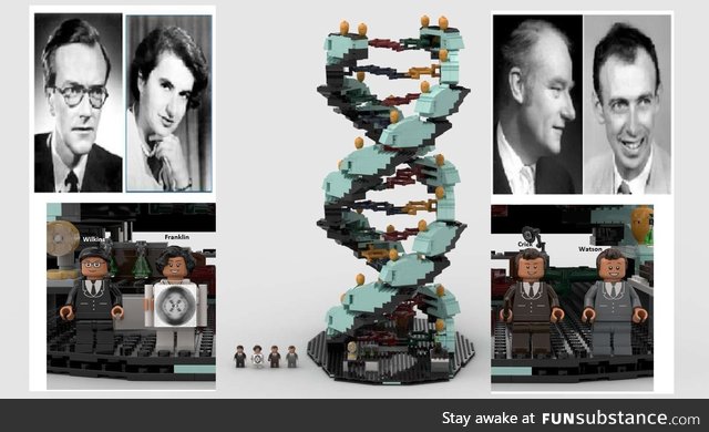 I made Lego DNA model w/ scientists and 10K supports (link in comments) may make it a