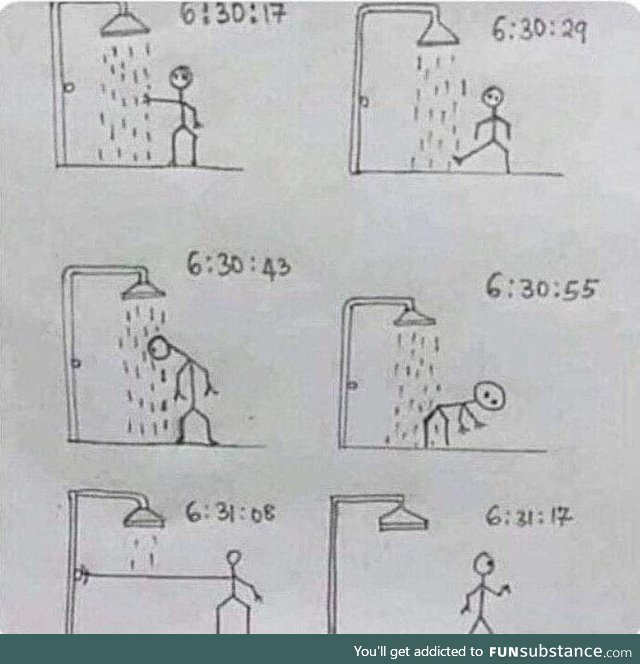 Shower in winter