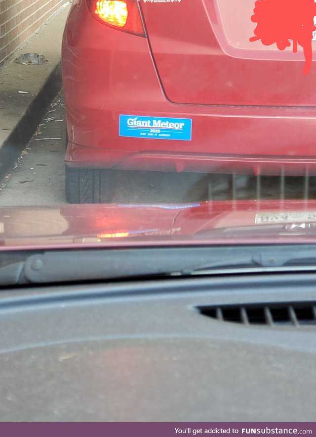 Found this bumper sticker today