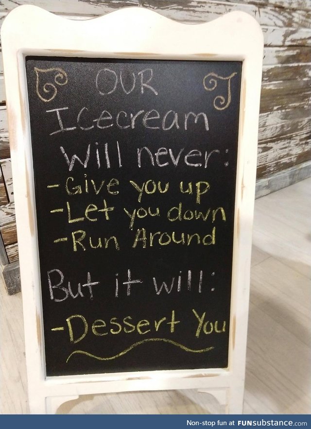 Not even safe at the ice cream shop