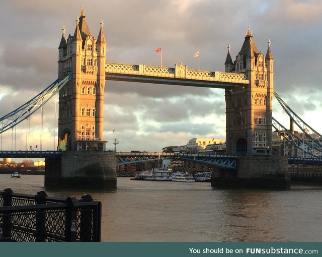 Finally stopped raining long enough for this picture of the London Bridge