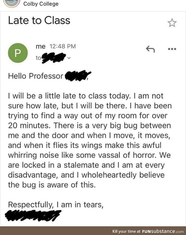 My friend sent this to her Professor today