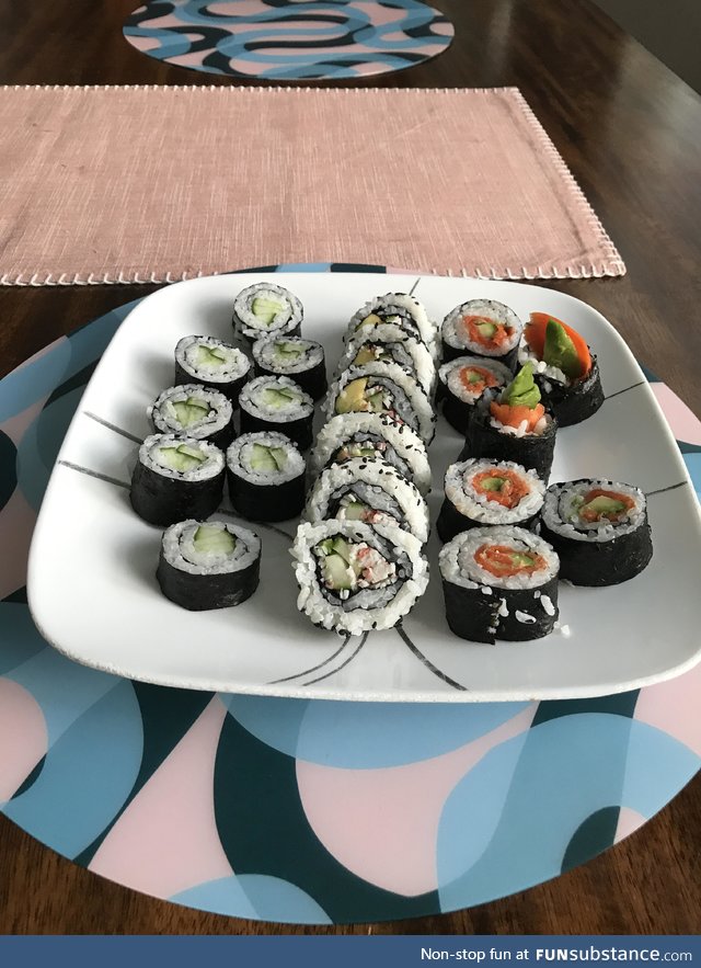 First time making sushi