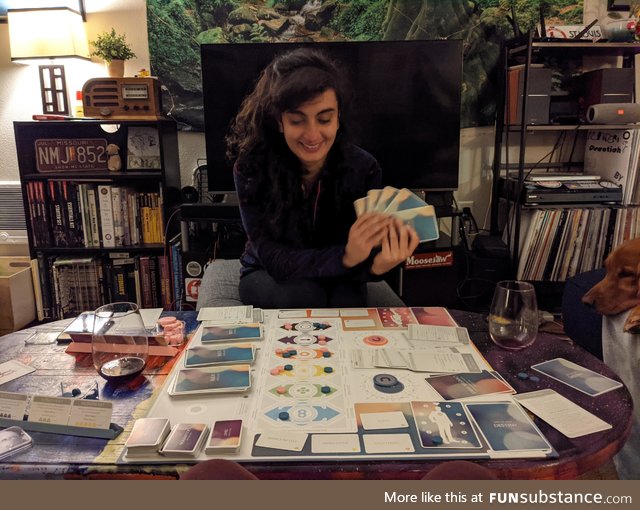 I finally got my girlfriend into board games, and I couldn't be happier