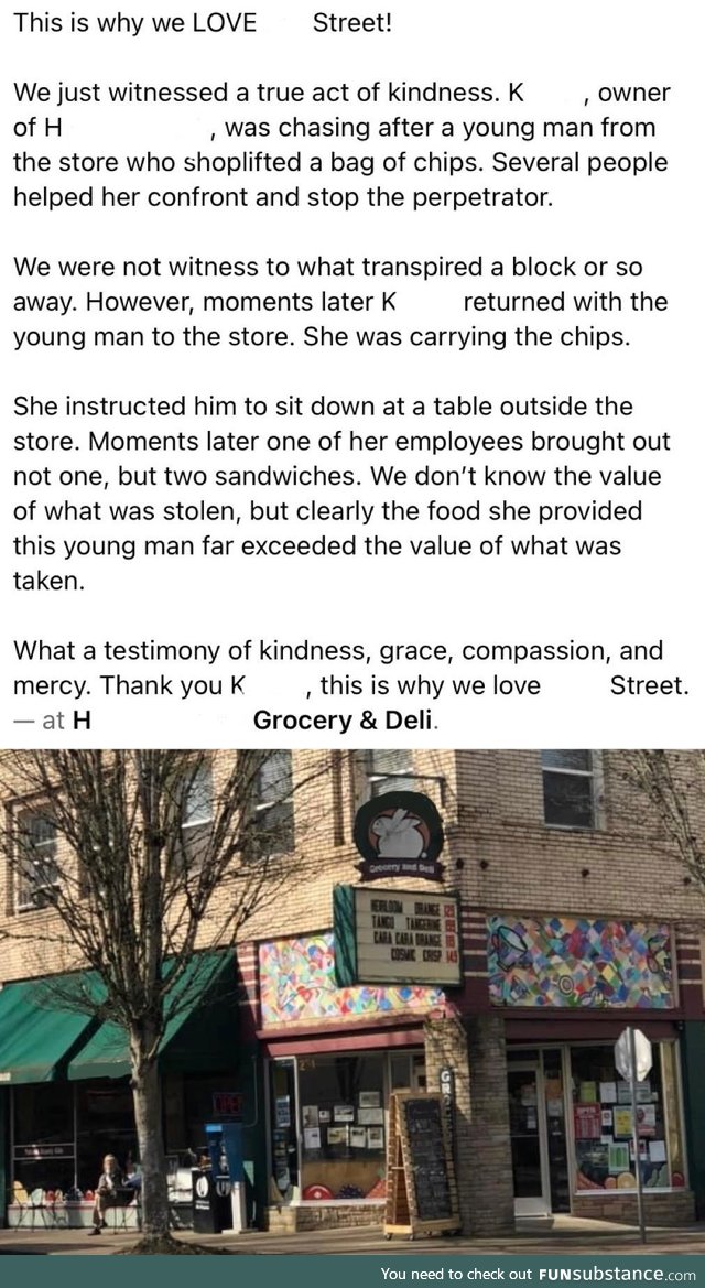 Store owner being a decent human