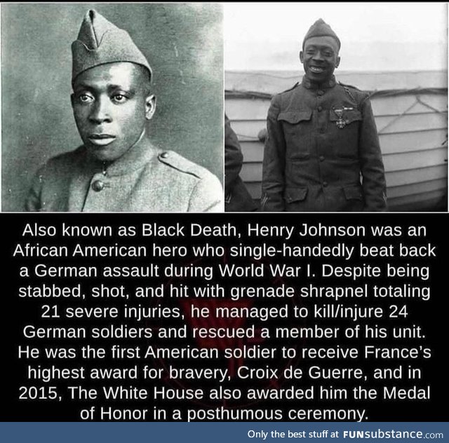 Henry Johnson, a brave man with exponential courage