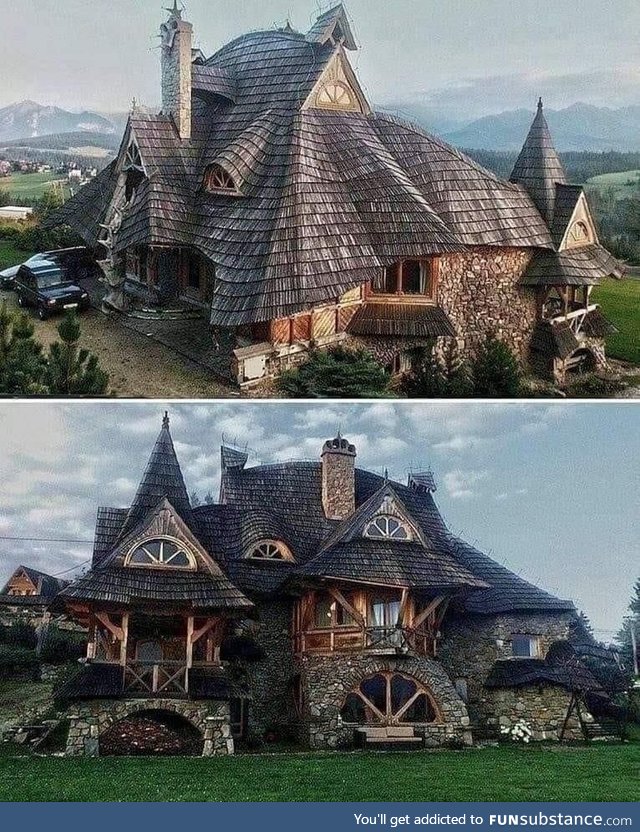 Witch house wooden cottage, Tatra mountains, Poland