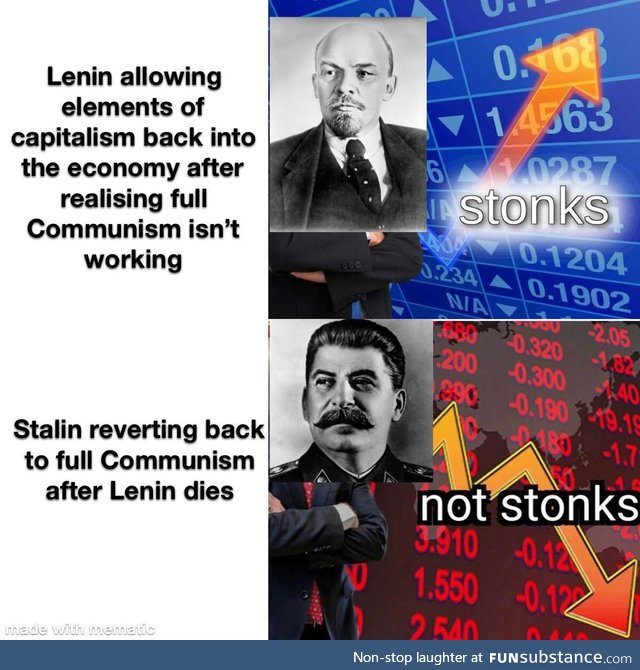 Lenin’s New Economic Policy was going well until Stalin