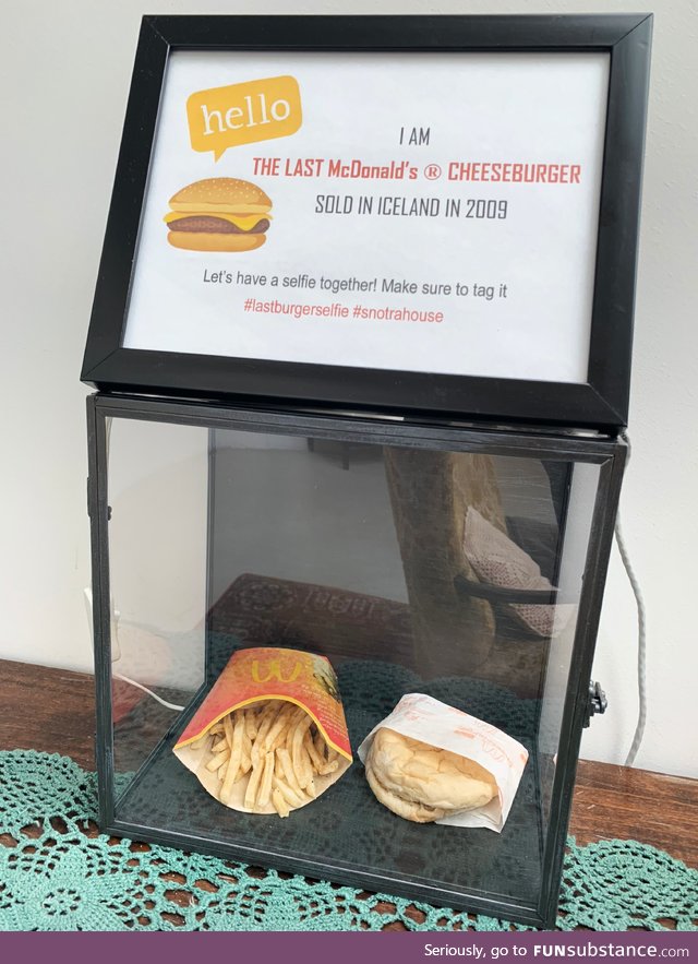 The last McDonald's cheeseburger sold in Iceland for some reason