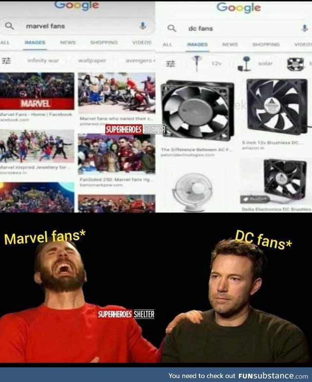 Marvel fans and DC fans