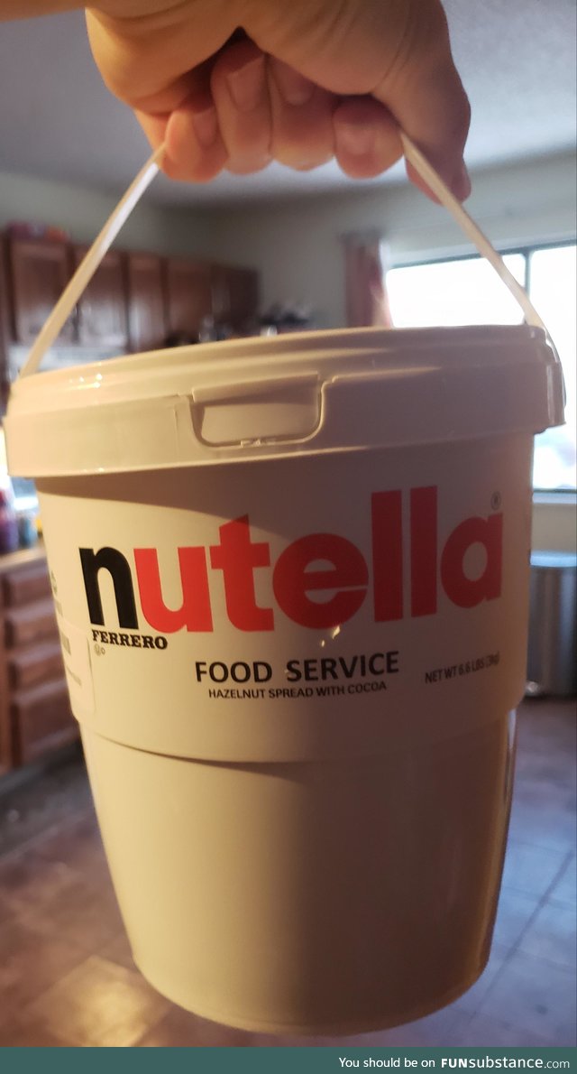 Nutella by the bucket!