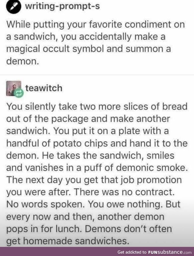 Homemade Demon Sandwich