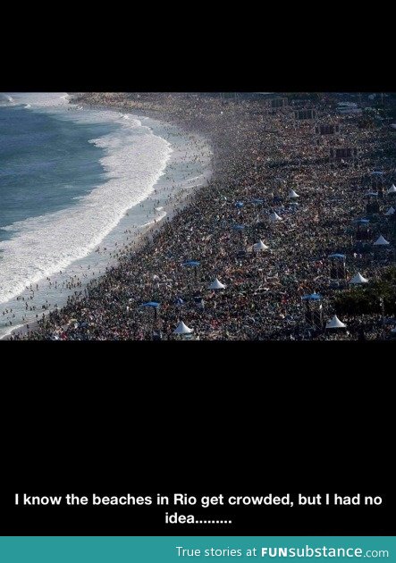 Crowded beach