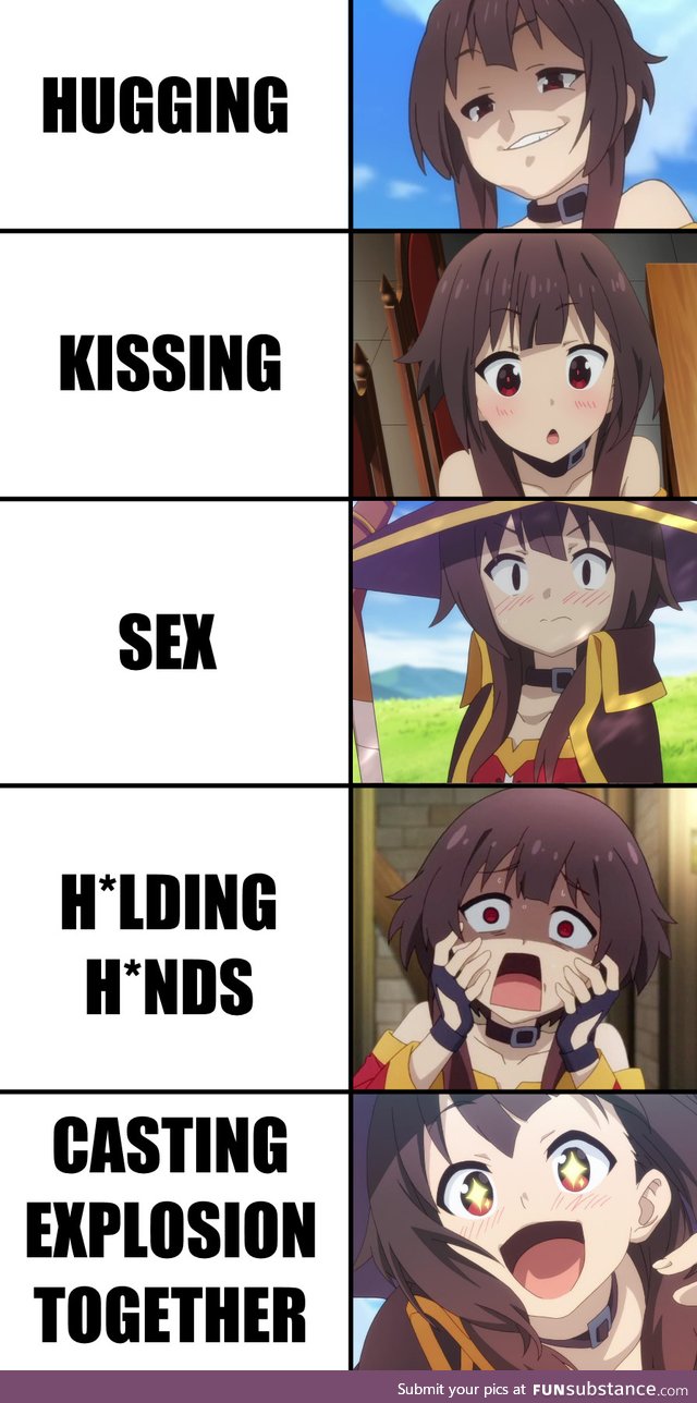 Megumin's reaction to the idea of