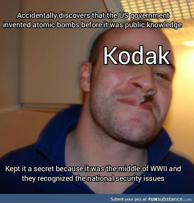 Good guy Kodak, keeping national secrets