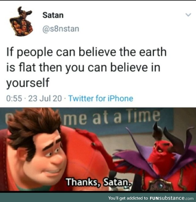 Thanks satan!