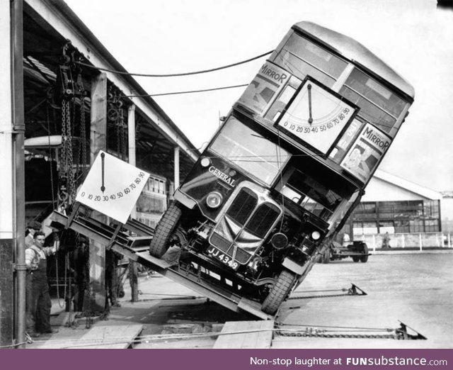 The British testing their innovative doubledecker catapult weeks before D-Day, amid