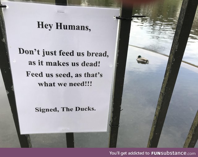 I shall respect your wishes Mr Duck