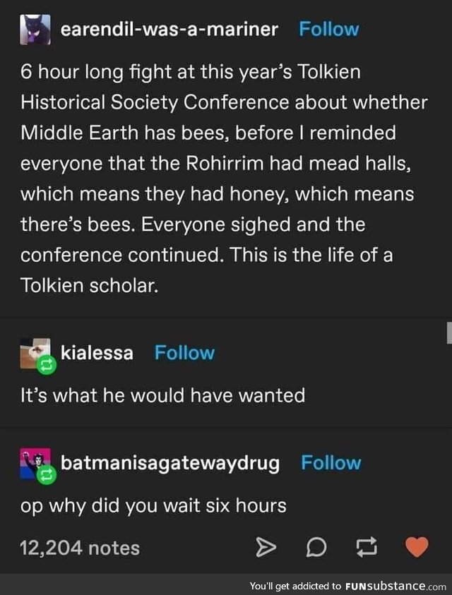 Tolkien Scholars Arguing about the Mead and the Bees