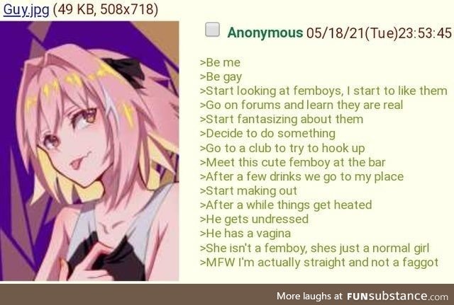 Anon tries a femboy