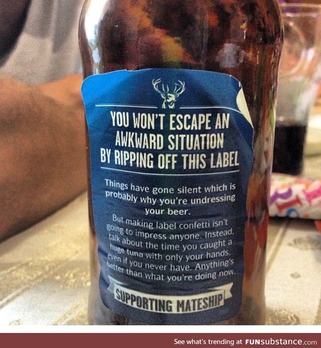 A funny beer label