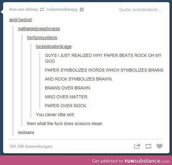 Rock, paper, lesbians?