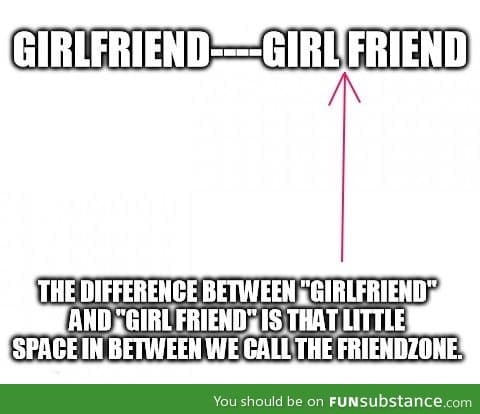 Just a little space in "girl friend"