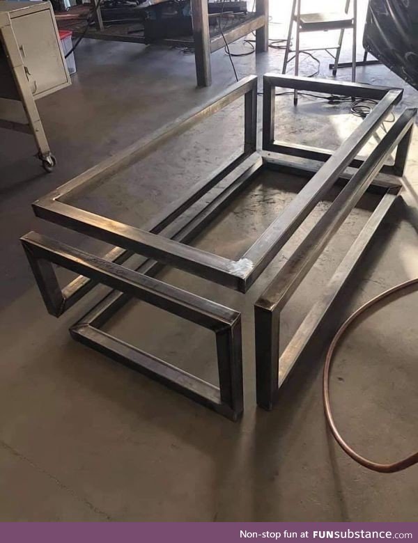 An infinity coffee table