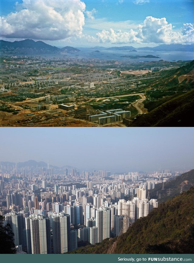 Hong Kong’s Kowloon peninsula 1964 - 2016