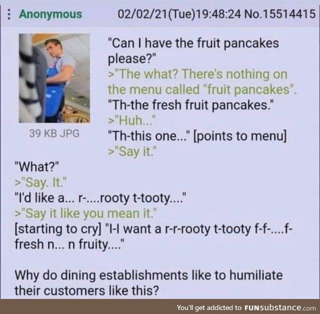 Please sir… Leave me my dignity
