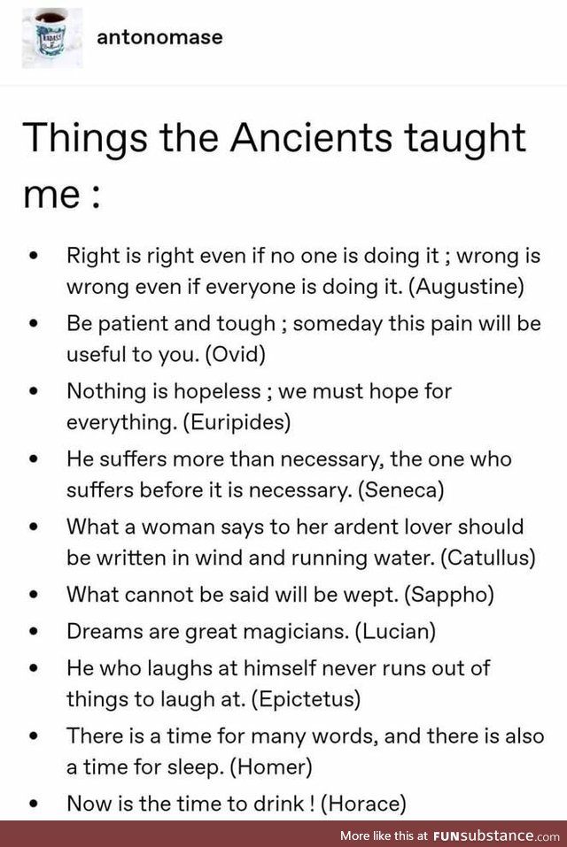 Wisdom of the ancients